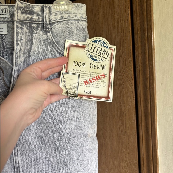 Vintage 90s Stefano 100% denim skirt size 6 perfect condition - Picture 2 of 3